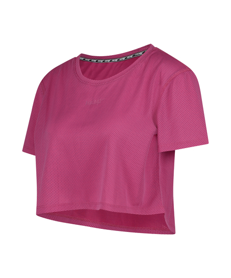 HKMX Crop-topp Mesh, Rosa
