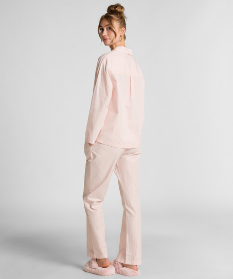 Pyjamatopp Bomull Poplin, Rosa