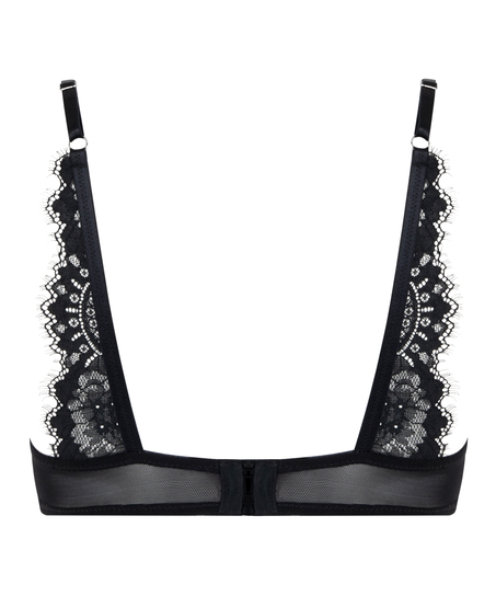 Vattert bh med bøyle Mirabella, Svart