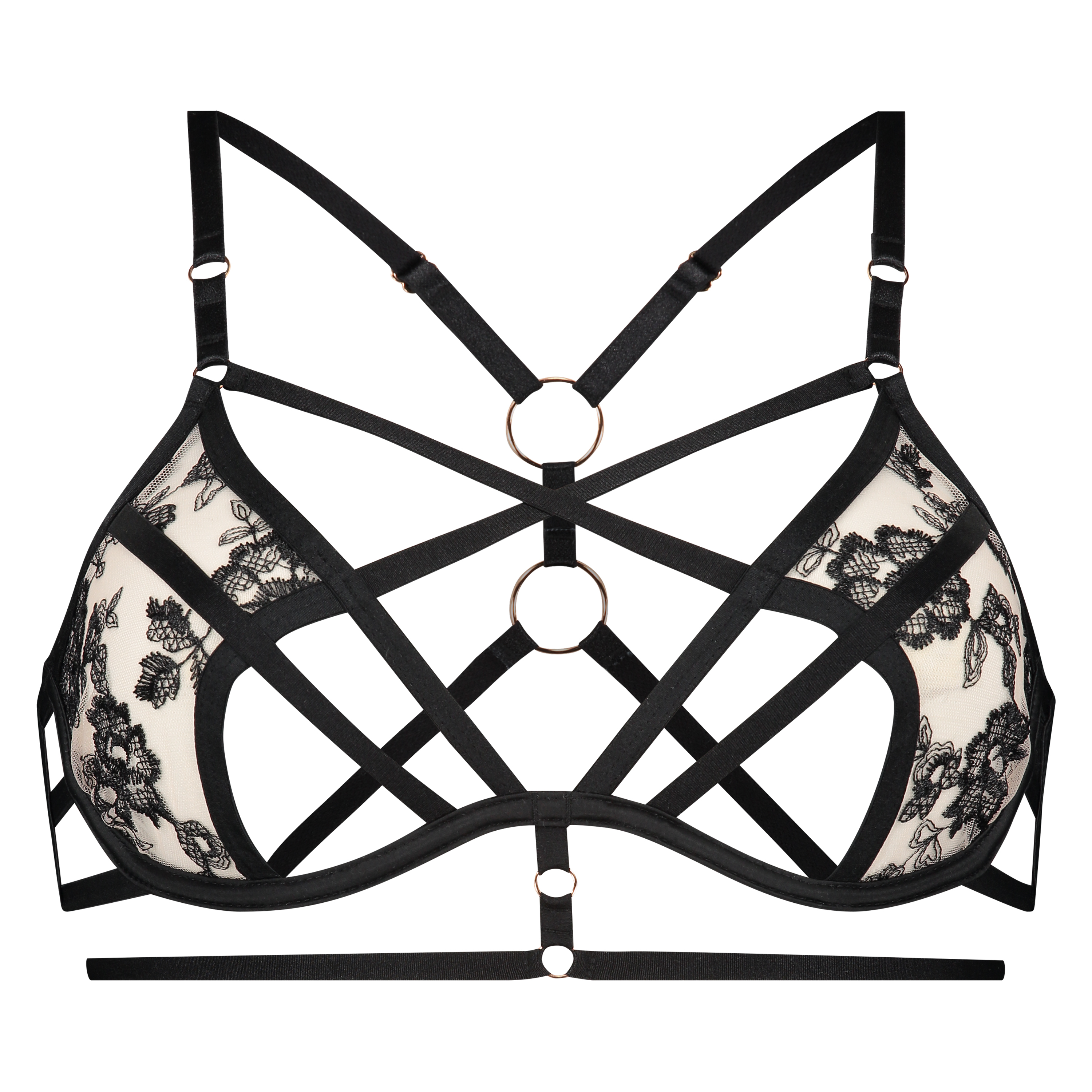 Dahlia spile-BH uten polstring, Svart, main