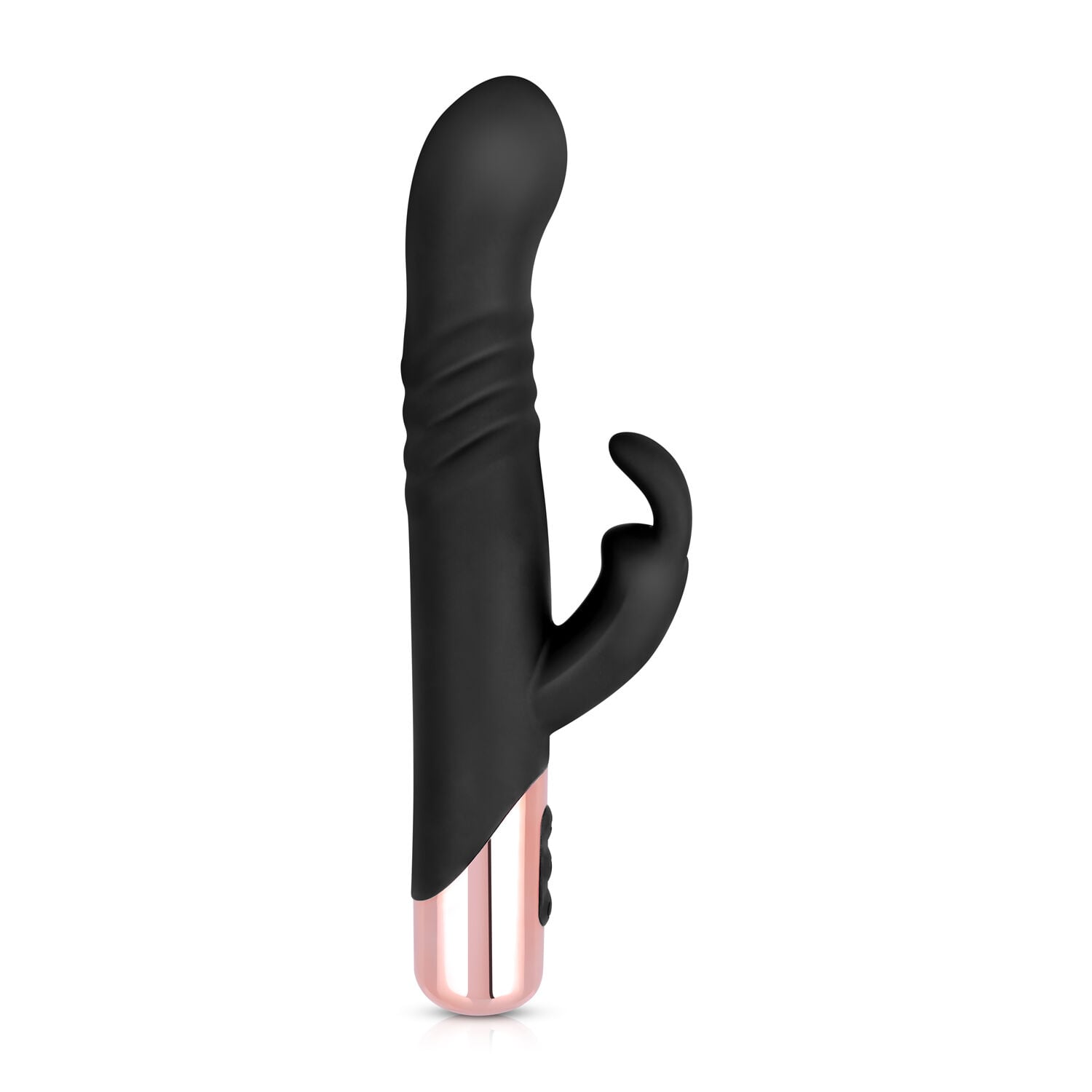 Rosy Gold Rabbit Vibrator, Svart