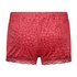 Velvet lace shorts, R&oslash;d