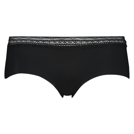 Invisible shorts lace waistband, Svart