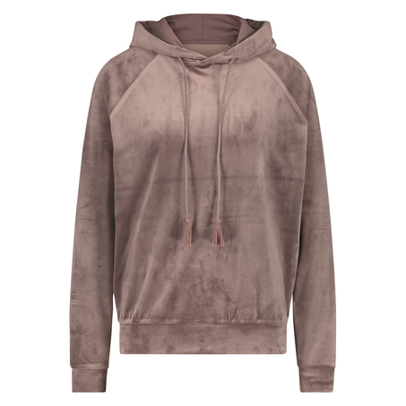 Hoodie Velours, Brun