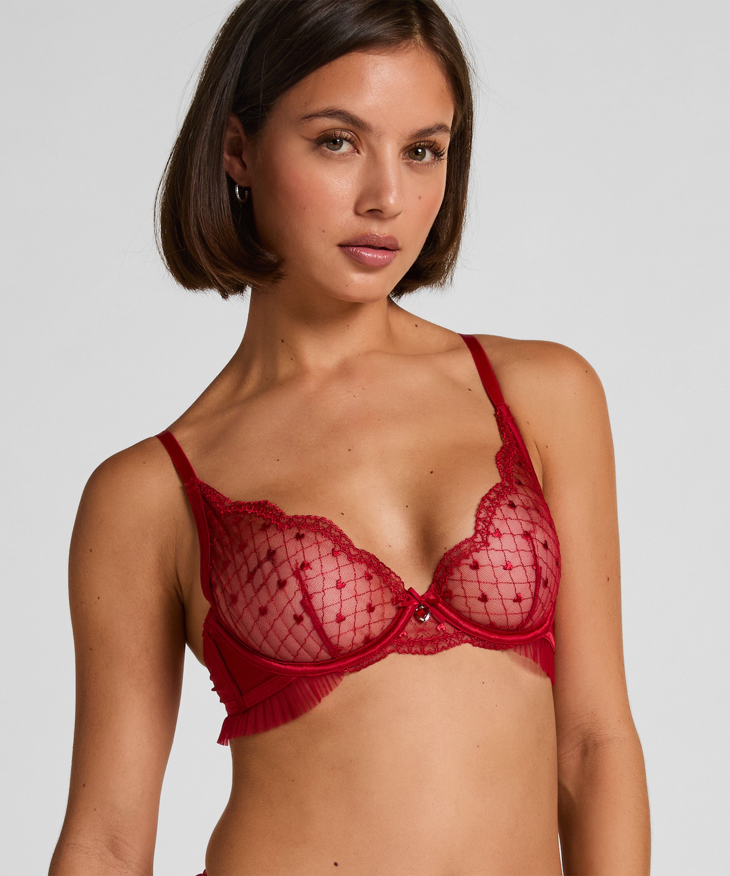 Cordelie Non-Padded Underwired Bra, R&oslash;d