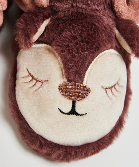 Kids Reindeer Slippers, Lilla