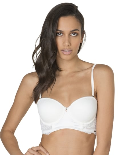 Padded longline underwired bra Rose, Hvit