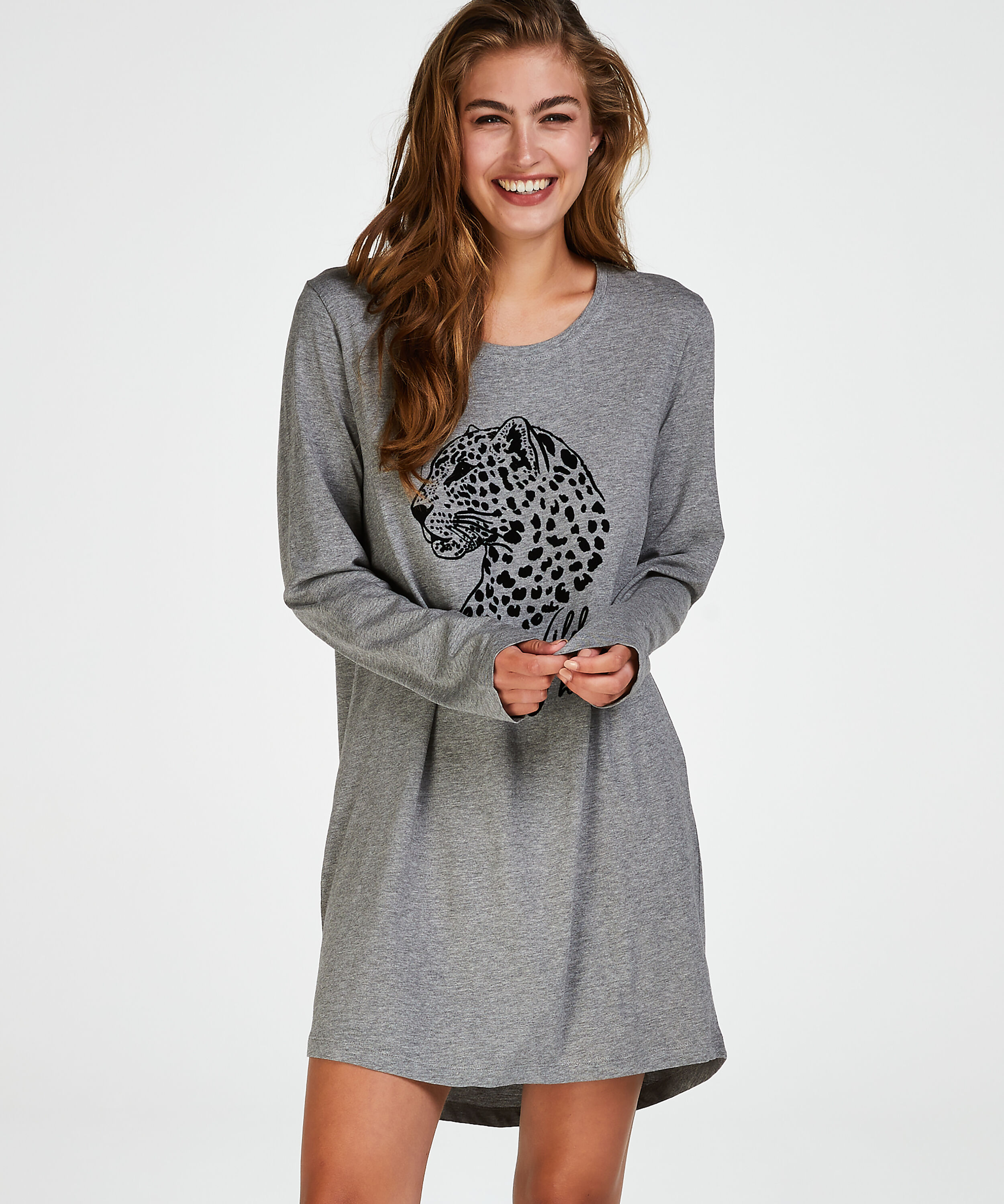 Round Neck Nightshirt, Gr&aring;