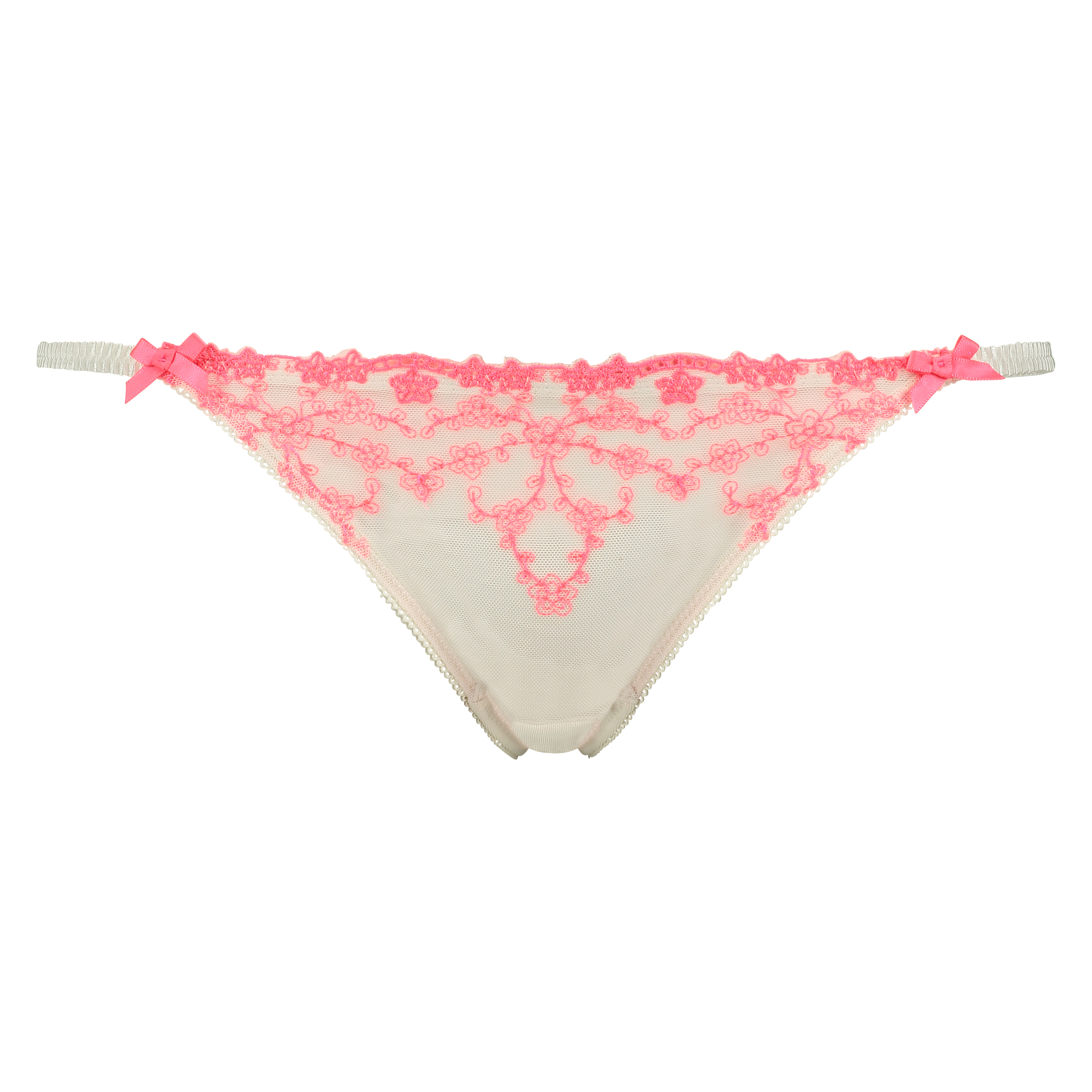 Thong Embroidered, Hvit, main