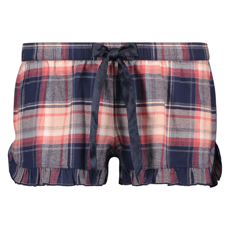 Checked Twill Shorts, Bl&aring;