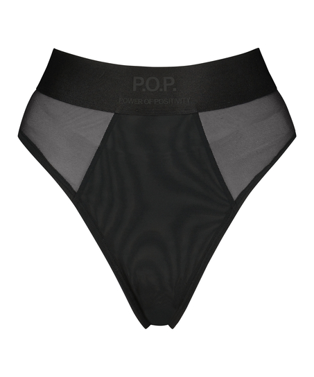 Brasiliansk truse Flexing med høy skjæring, Svart