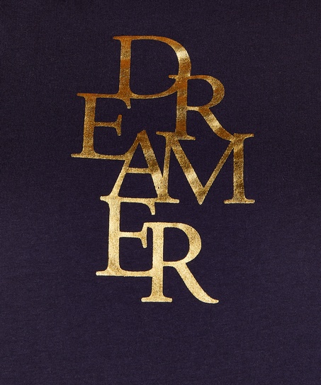 Nattskjorte med rund hals, Bl&aring;