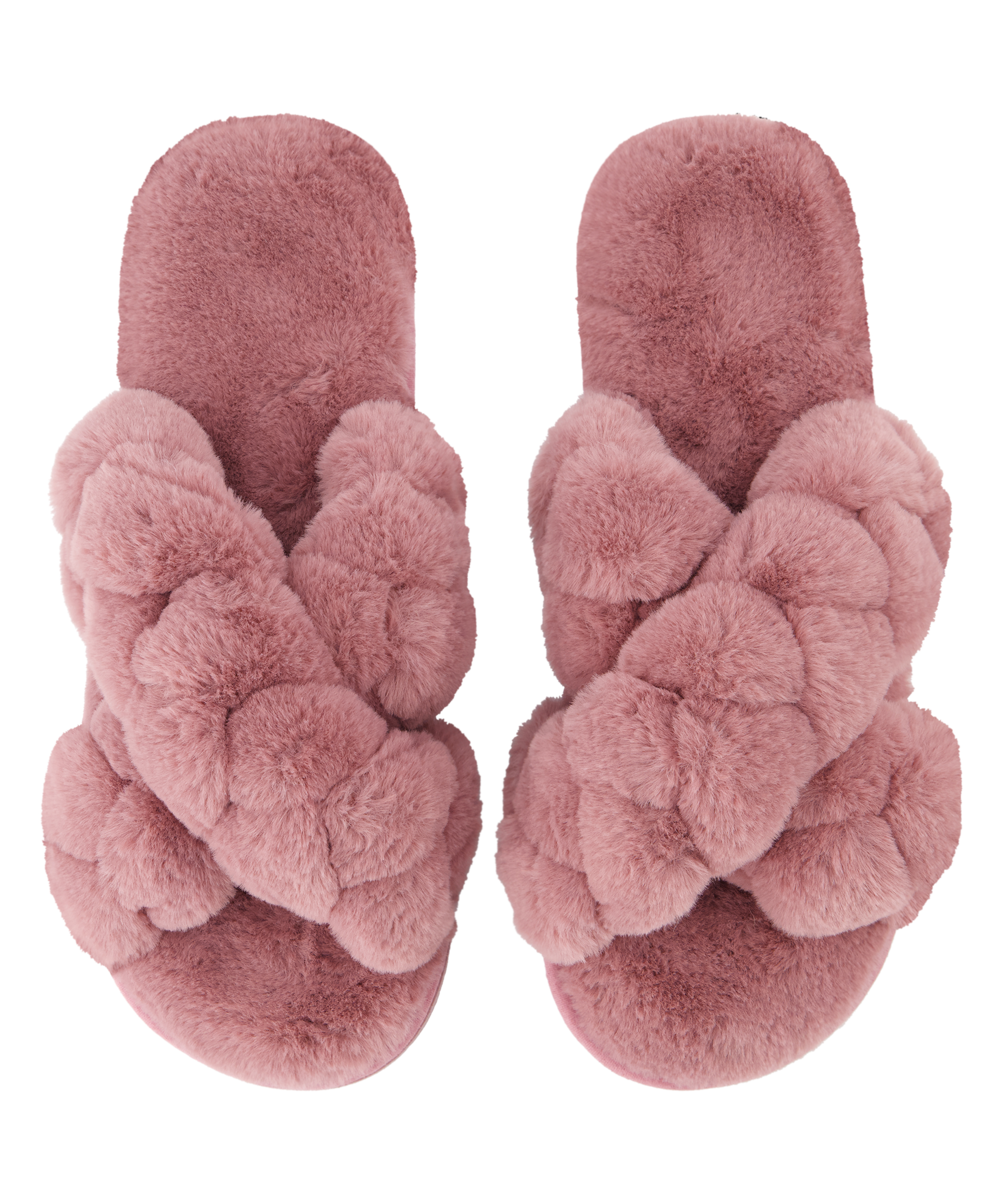 Fake Fur Sliders, Rosa, main