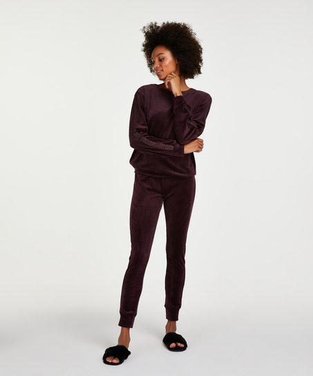 Velvet shimmer topp, Lilla