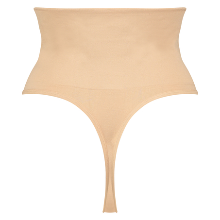 Strammende høylivet thong, Beige