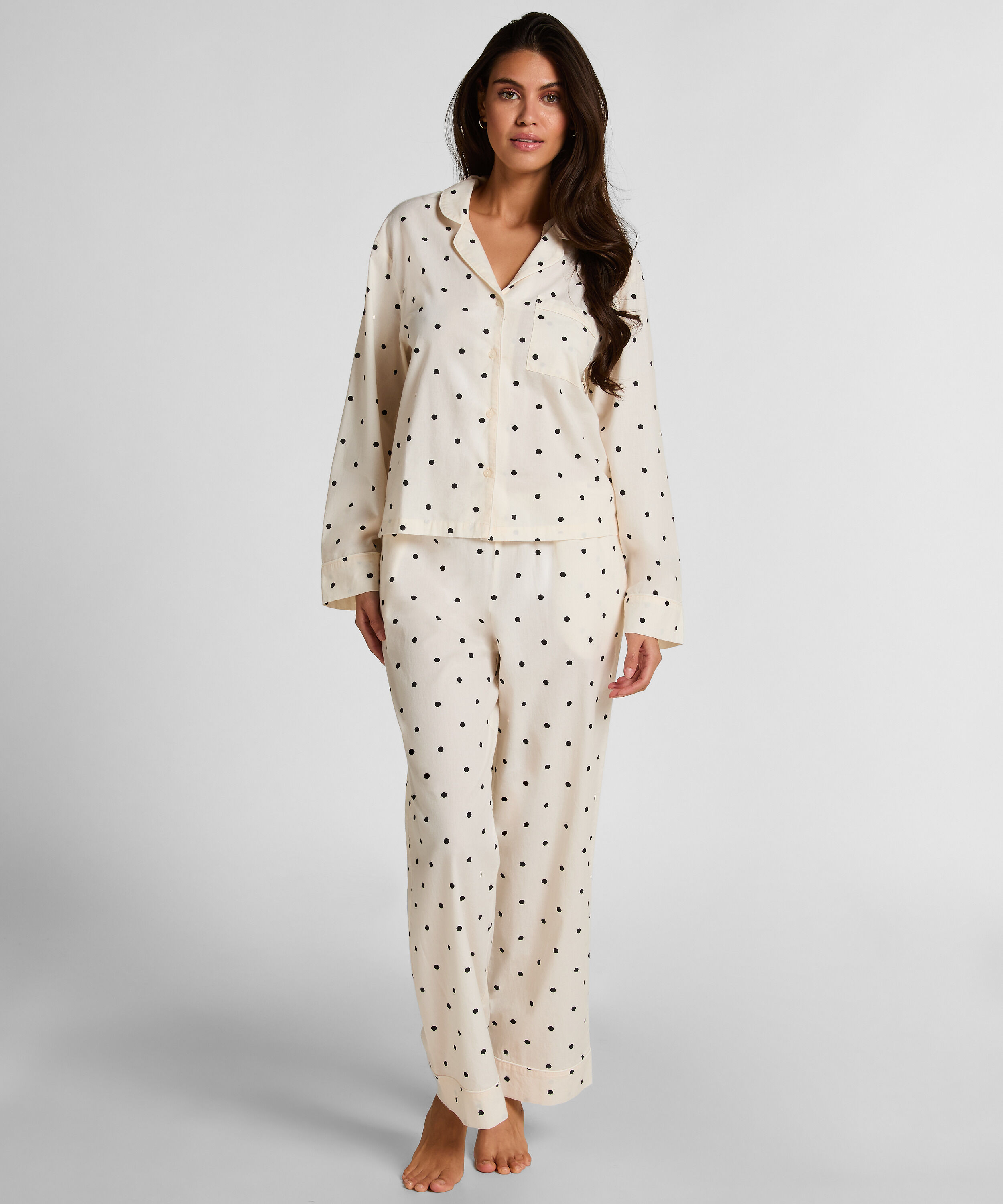 Jakke i bomull med prikker