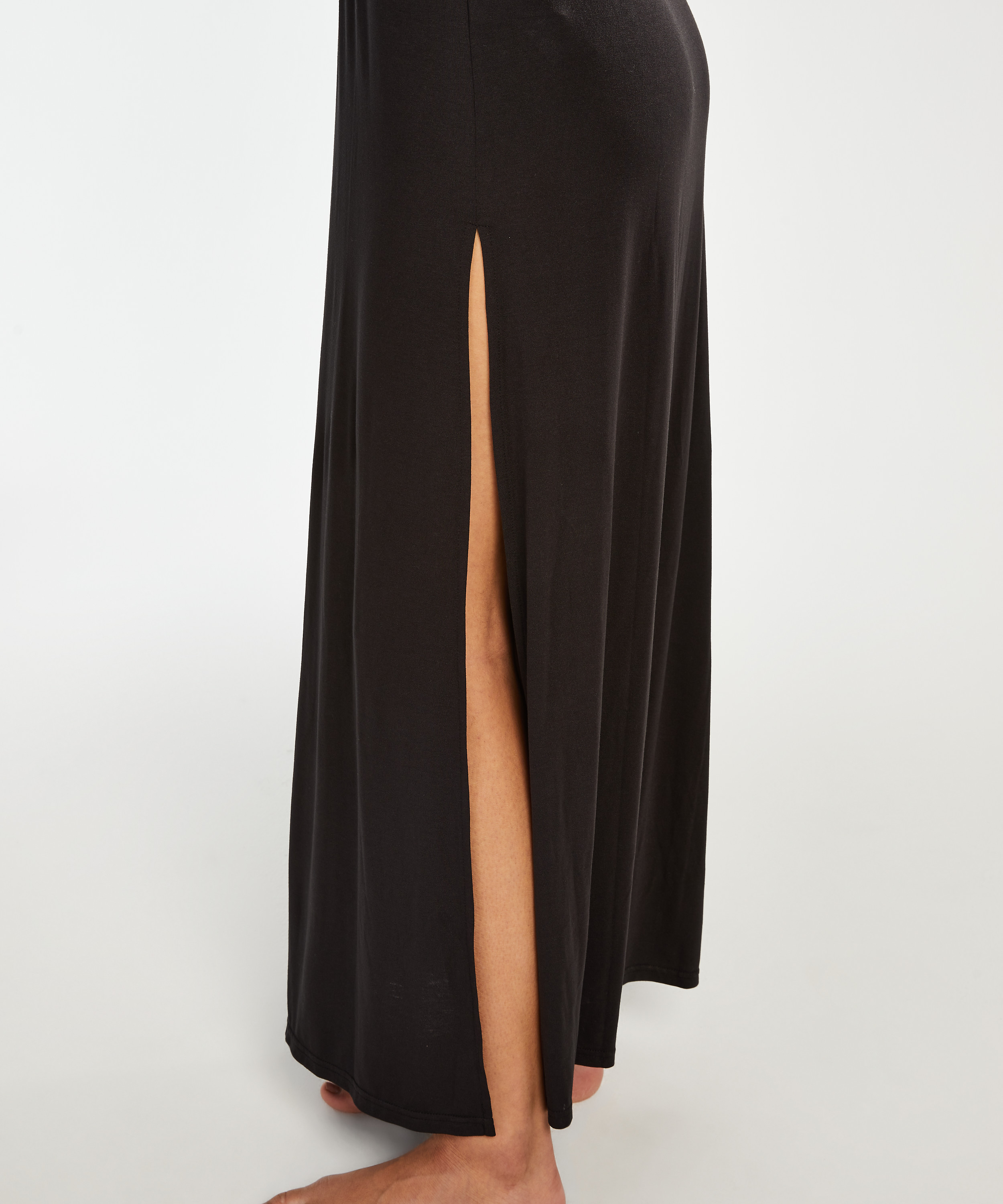 Jersey strandkjole, Svart, main