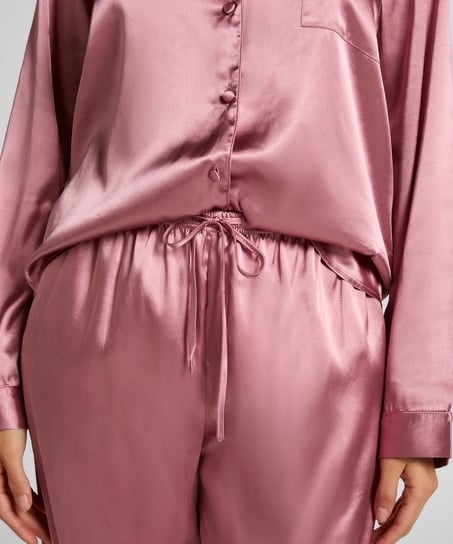 Pyjama Set Shiny Satin, Rosa