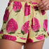 Pyjamasshorts i sateng, Gul