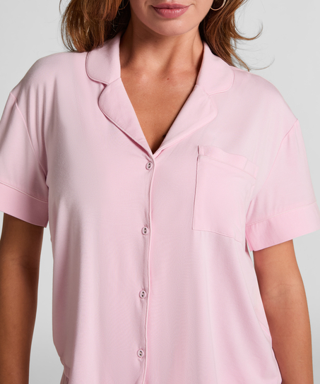 Essential kortermet jakke i jerseystoff, Rosa