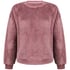 Langermet Topp Fluffy Fleece, Rosa