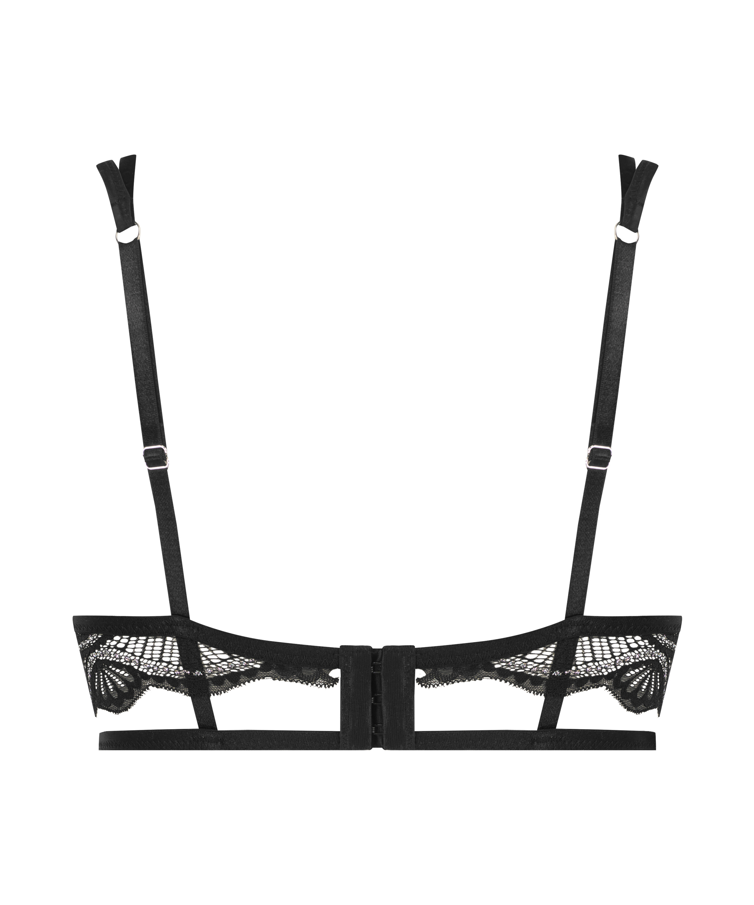 Lyra spile-BH uten polstring longline, Svart, main