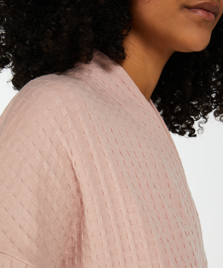 Vaffel-badekåpe, Rosa