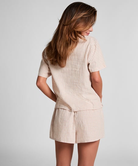 Jakke lin rutete, Hvit