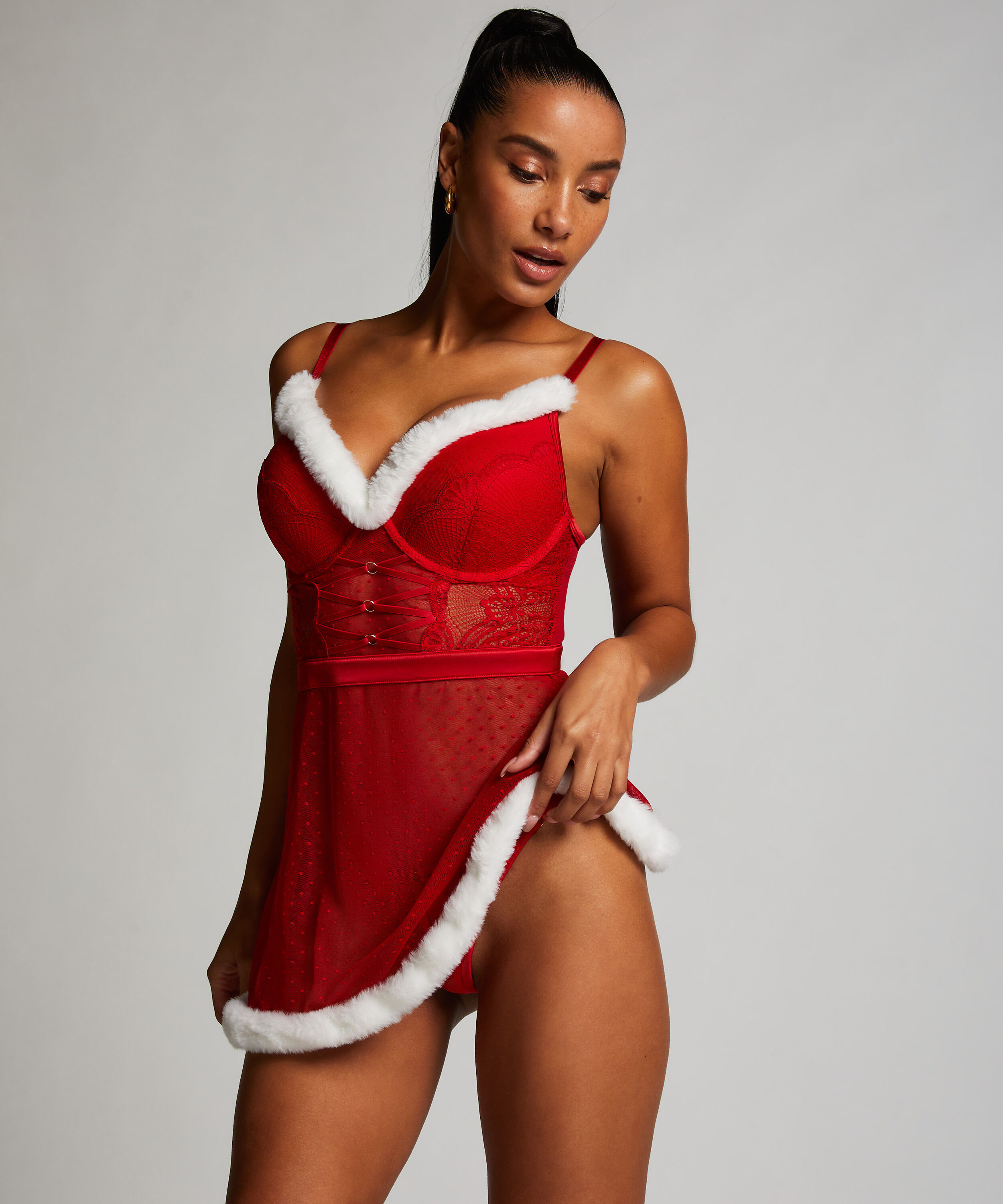 Wired slipdress Sexy Santa, R&oslash;d