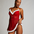 Wired slipdress Sexy Santa, Rød