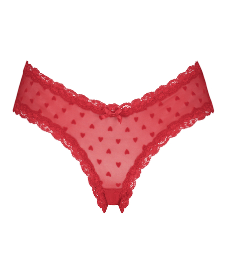 Brasiliansk truse V-shape Mesh, R&oslash;d