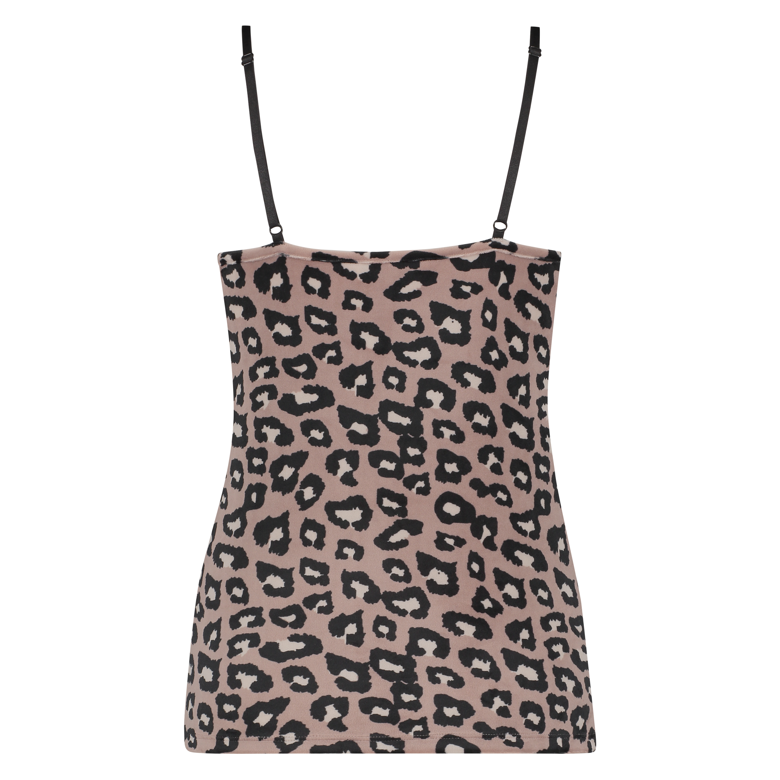 Leopard fløyels-cami, Rosa, main