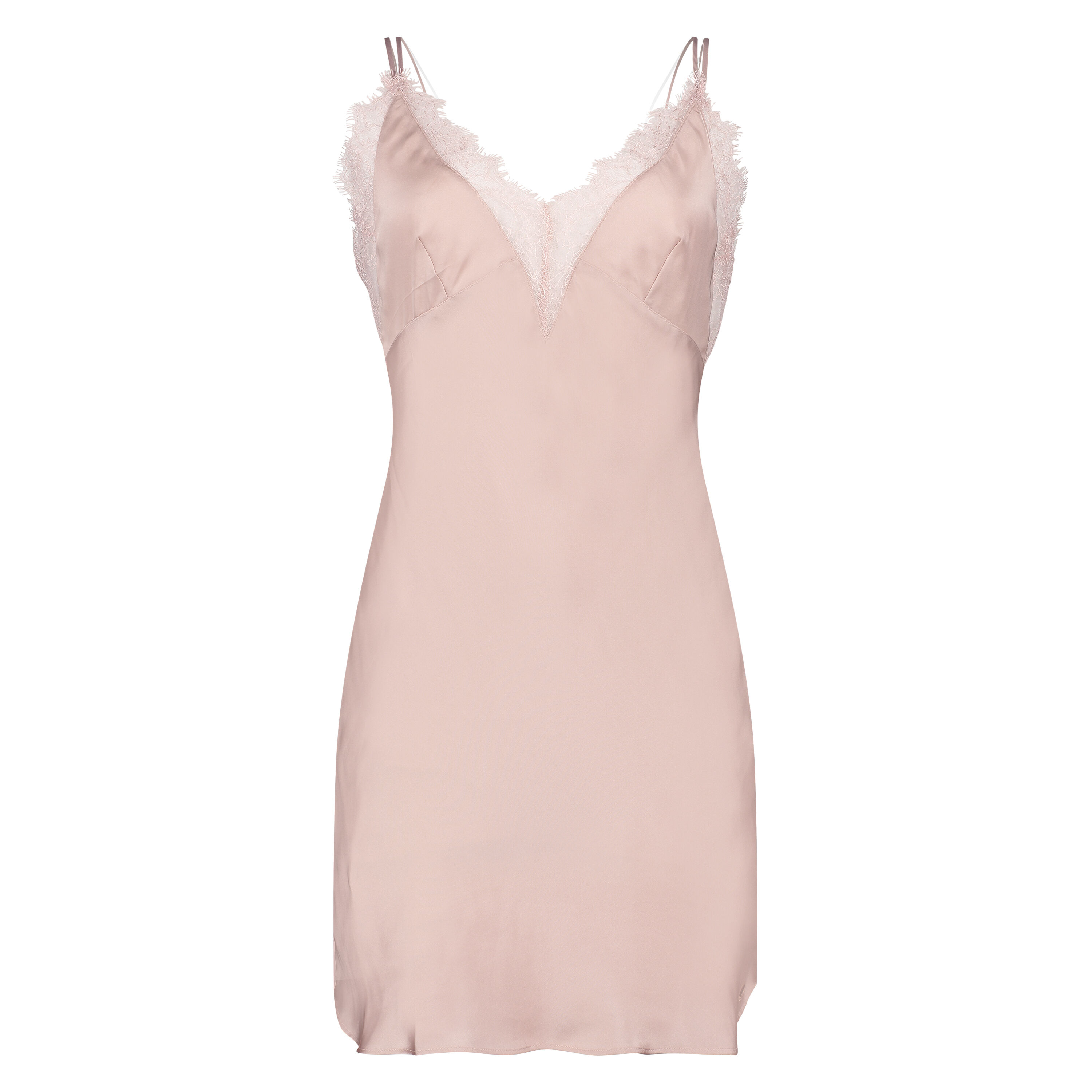 Sateng Lily slipkjole, Rosa