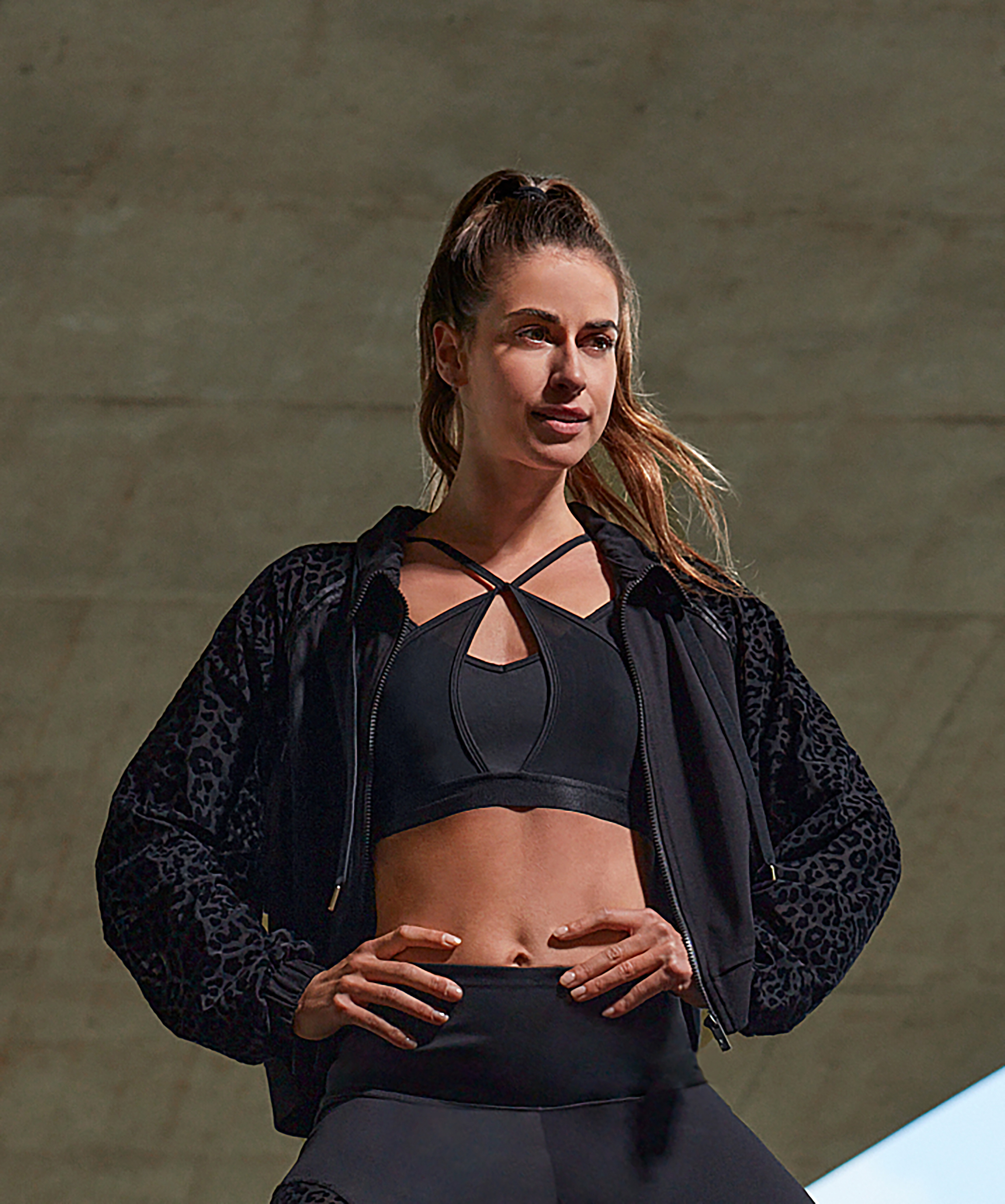 HKMX Leopard jakke, Svart, main