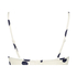 Scallop Dot polstret bikinitopp med spiler, Hvit