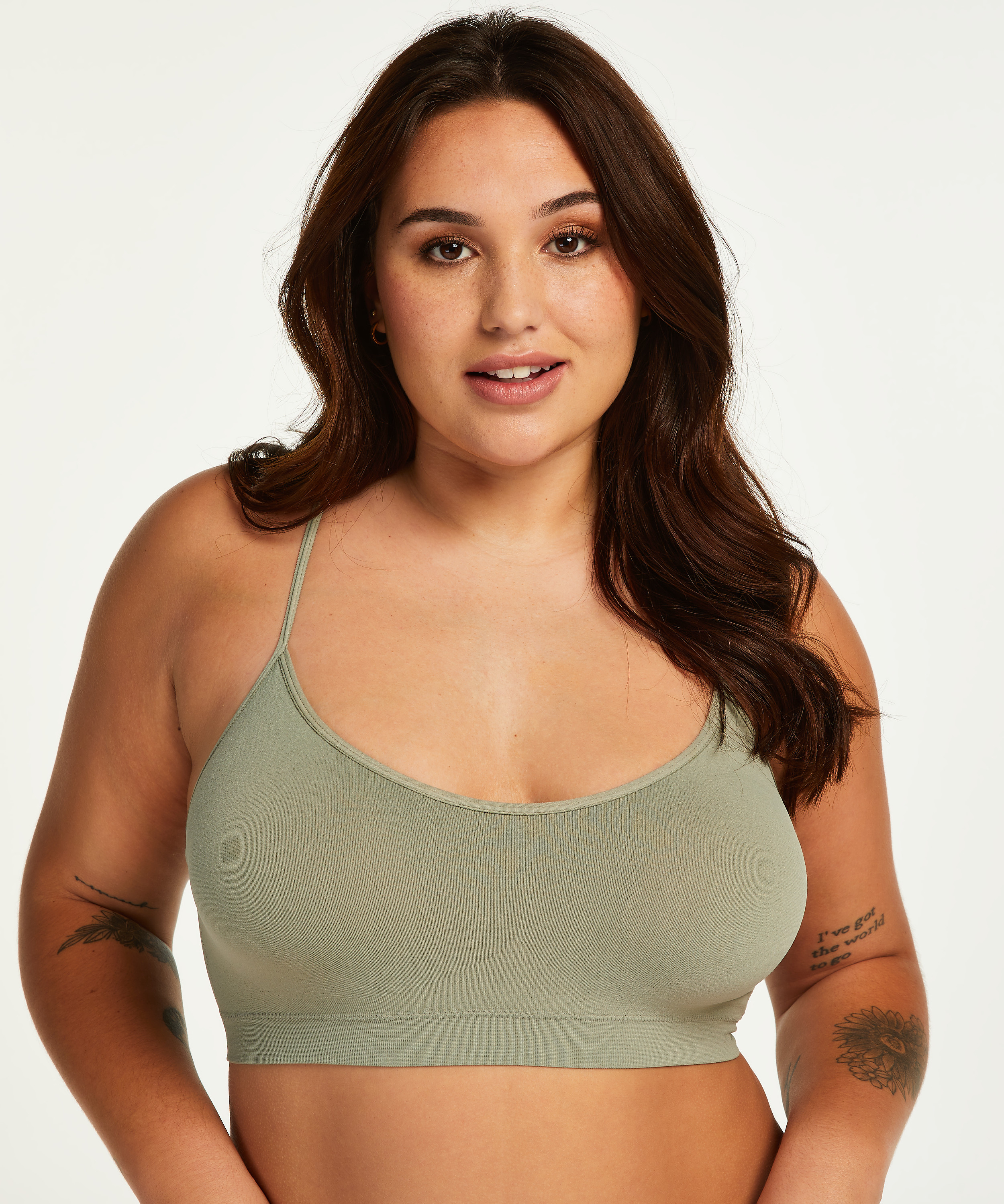 Rose s&oslash;ml&oslash;s bralette, Gr&oslash;nn, main