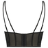 Upolstret longline-BH med spiler Boujee, Svart
