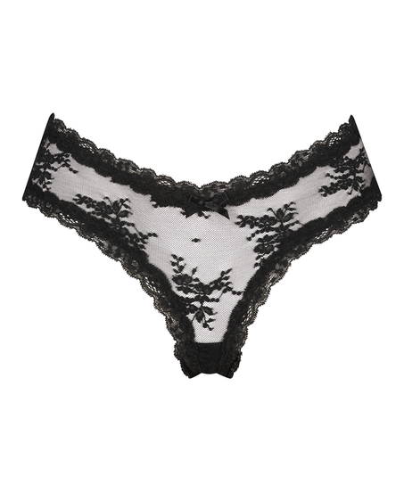 Brasiliansk truse V-shape Mesh, Svart