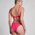 Scallop Polstret bikinitopp med underspiler, Rosa
