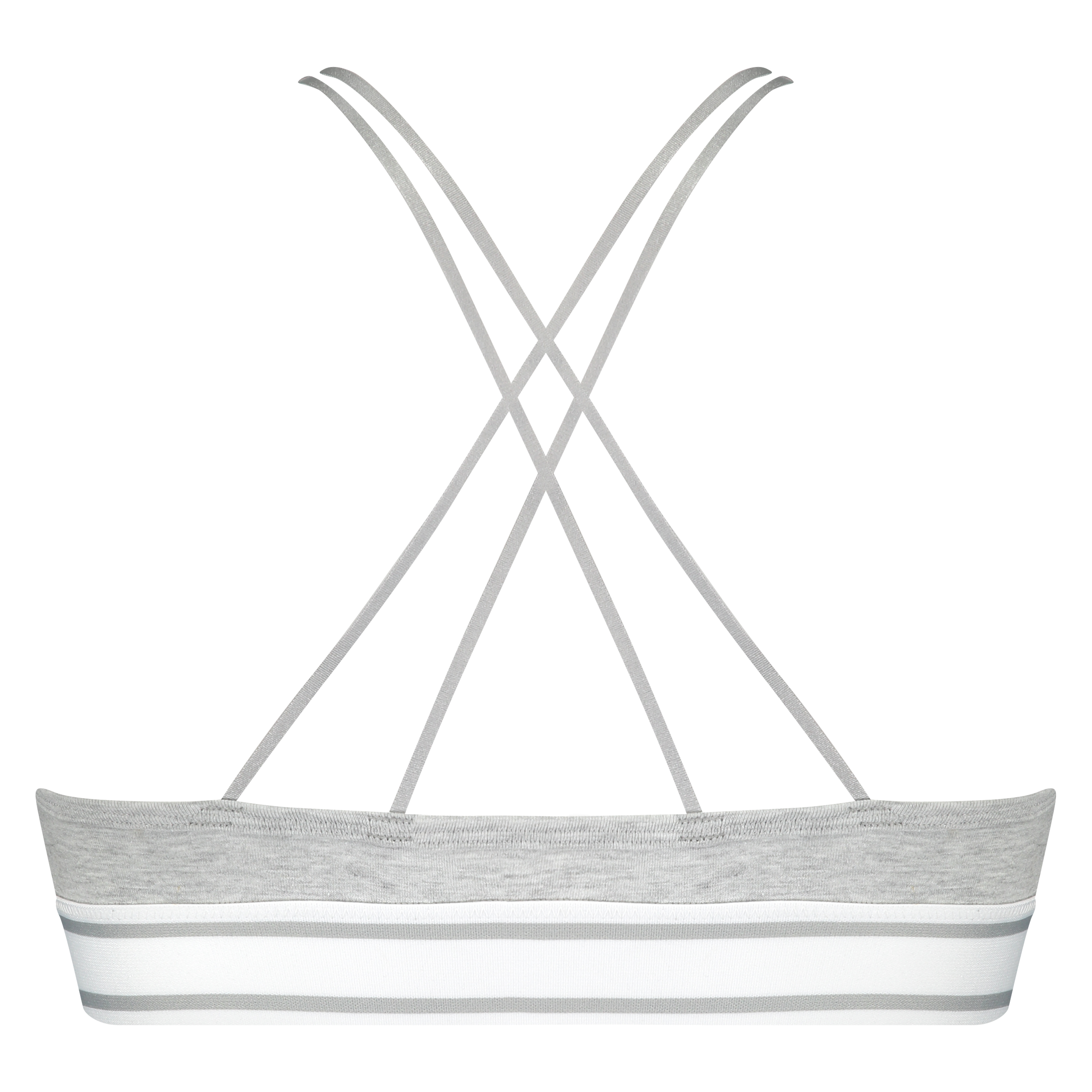 Casey polstret triangle-bralette i bomull, Grå, main