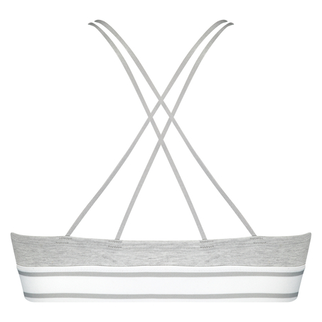 Casey polstret triangle-bralette i bomull, Grå