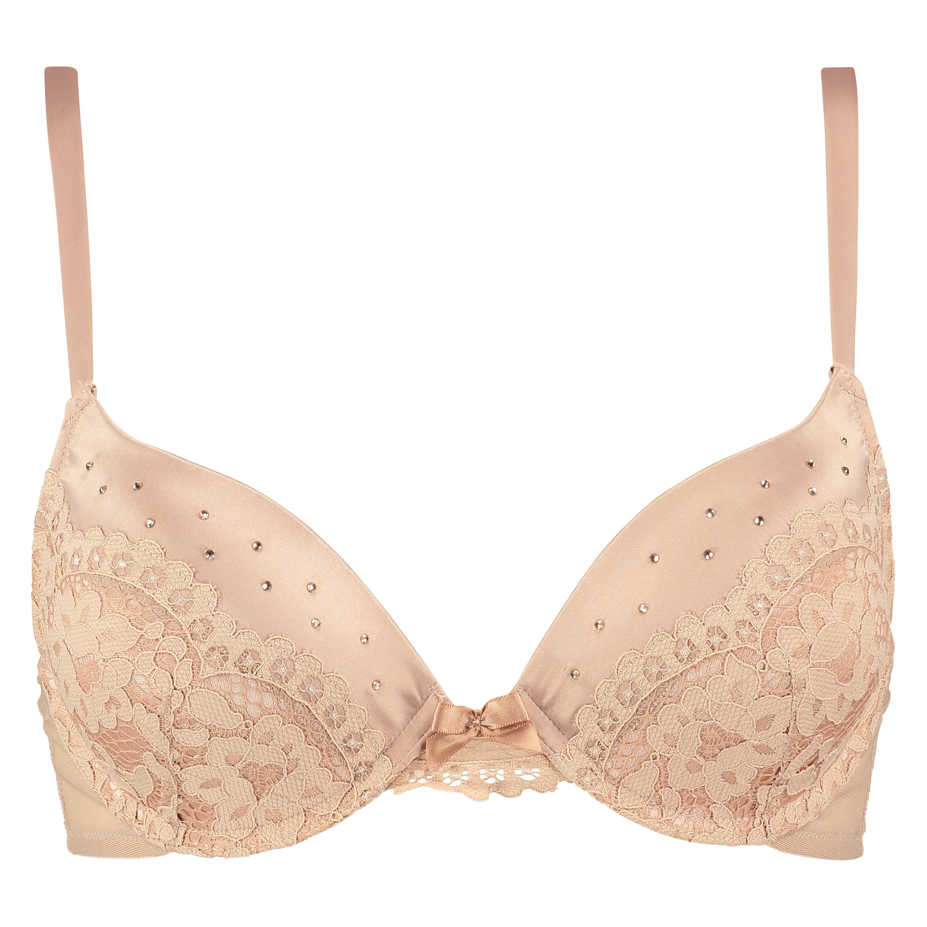 Padded underwired push-up bra Paloma, Beige, main