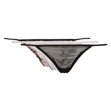 3-pack thongs mesh, Svart