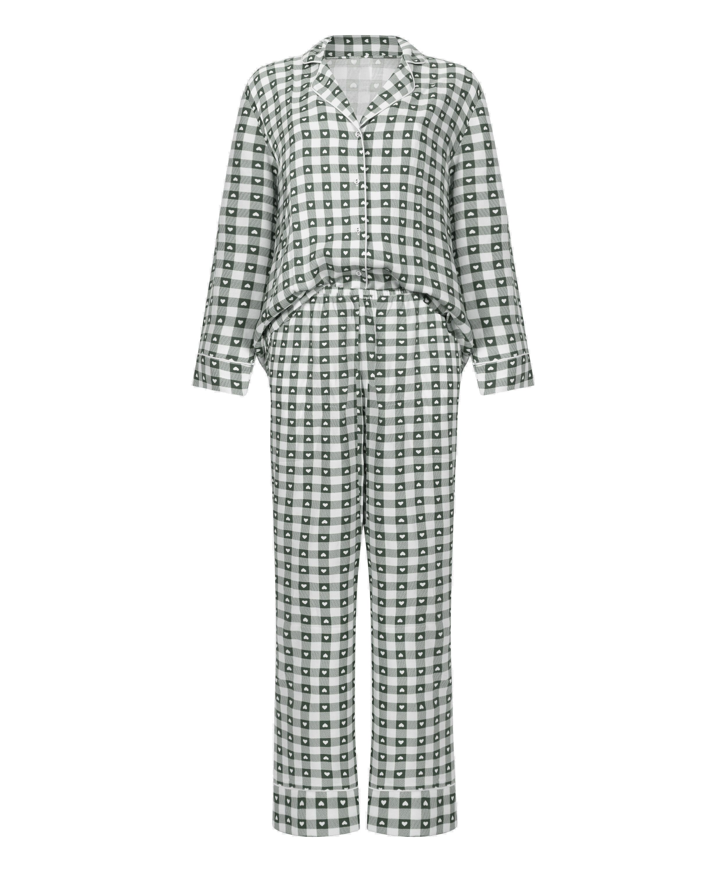 Pyjamassett twill, Gr&oslash;nn