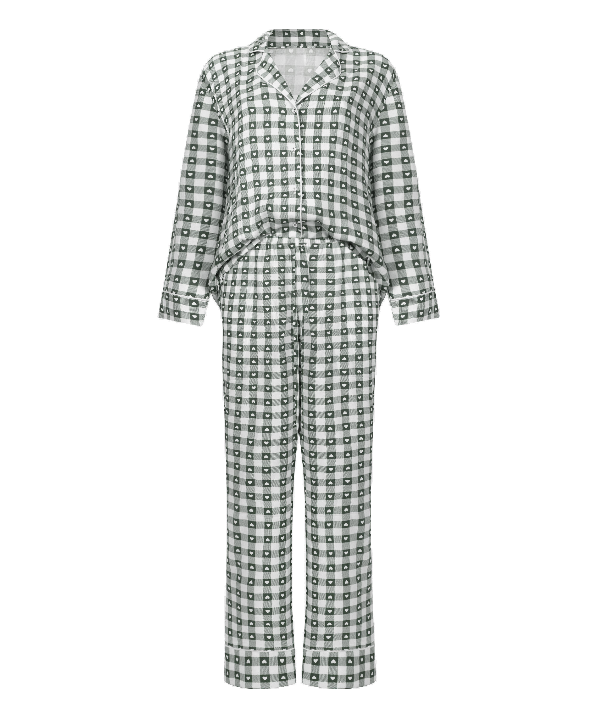 Pyjamassett twill, Grønn, main
