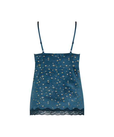 Velvet lace cami, Bl&aring;
