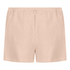 Pysjamashorts i b&oslash;rstet jersey, Beige