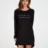 Round Neck Nightshirt, Svart