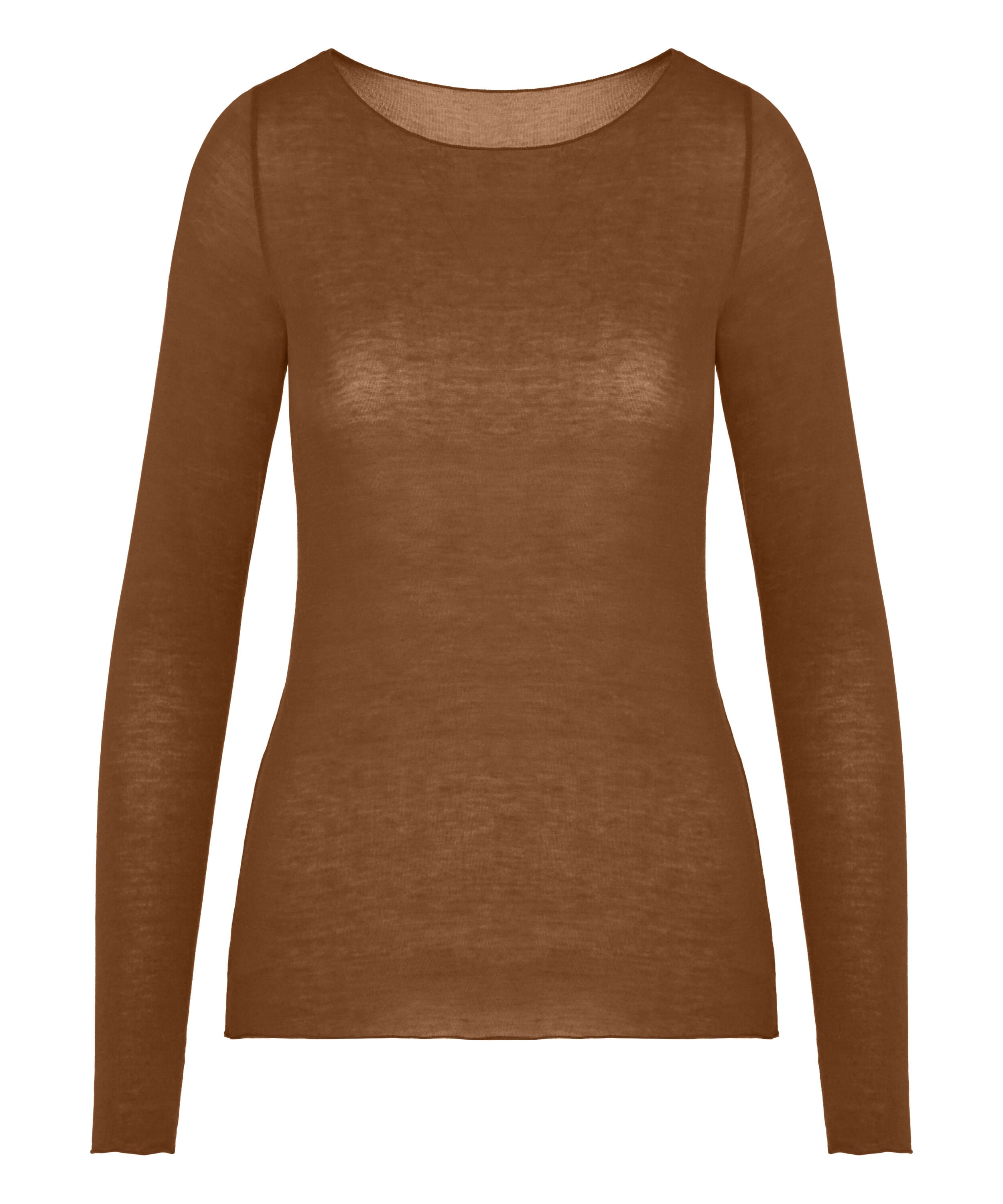 super soft båthals med cashmere skjorte, Brun