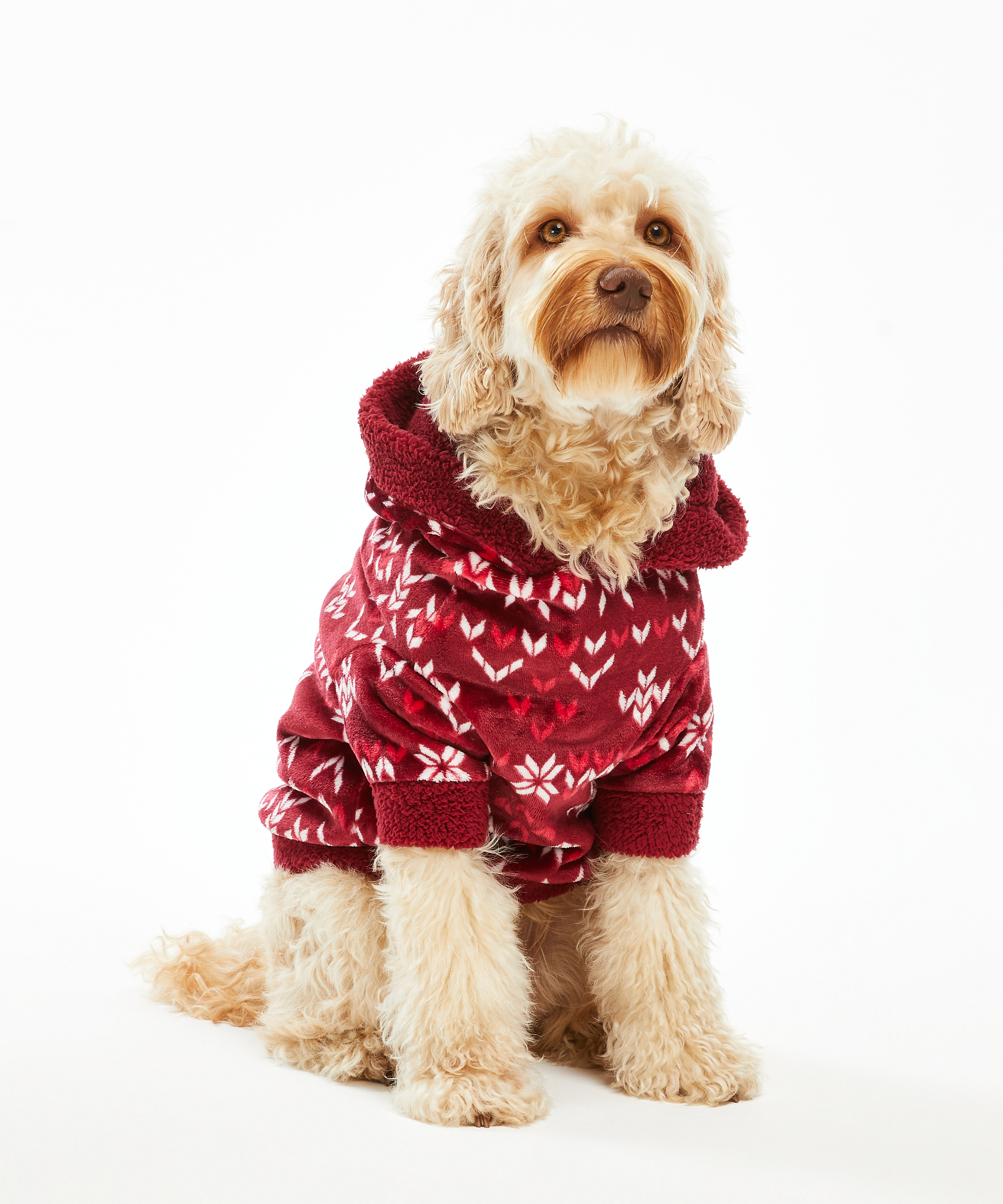 Fleece hunde-onesie, R&oslash;d, main